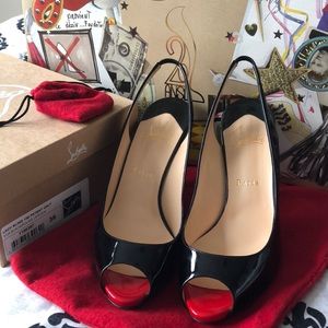 Christian Louboutin Lady Sling Black/Rouge  39